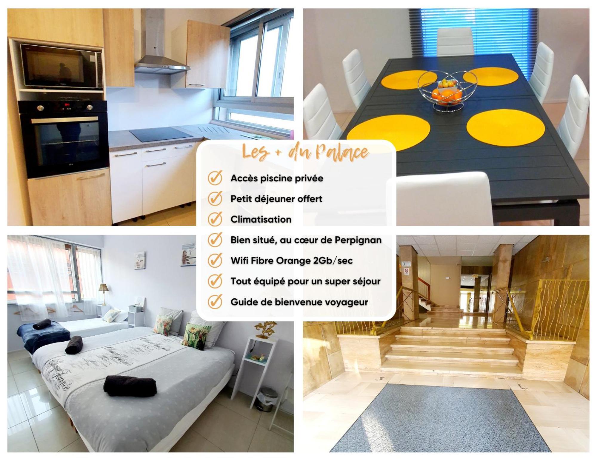 Appartement Sejour Avec Petit-dejeuner A La Demande Et Piscine A 20 Minutes De L'espagne A Le Palace Climatise *